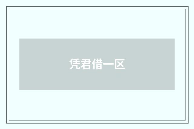 凭君借一区
