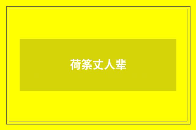 荷筿丈人辈