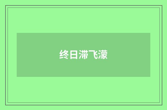 终日滞飞濛
