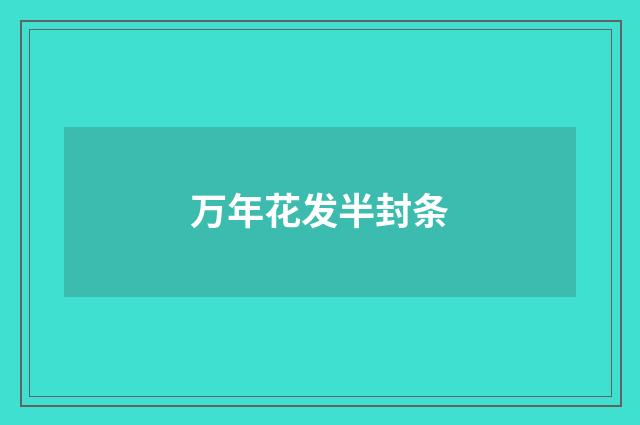 万年花发半封条
