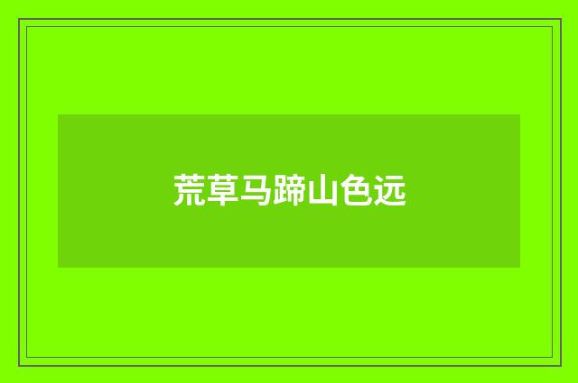 荒草马蹄山色远