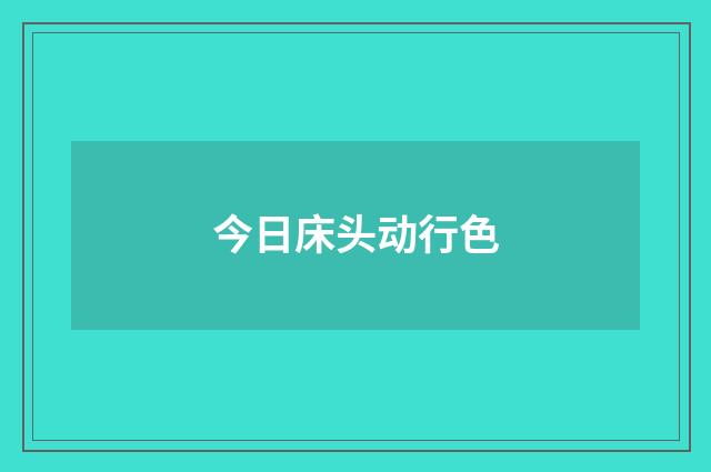 今日床头动行色