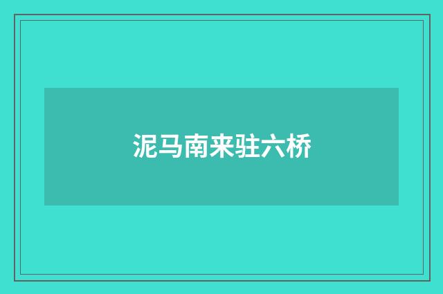 泥马南来驻六桥