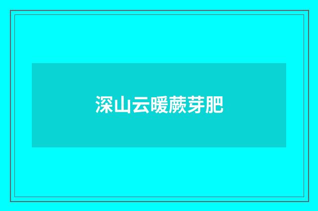 深山云暖蕨芽肥