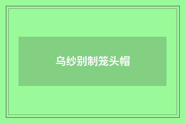 乌纱别制笼头帽