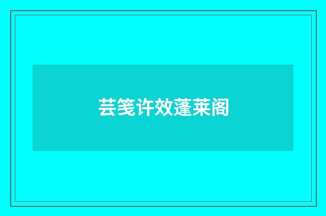 芸笺许效蓬莱阁