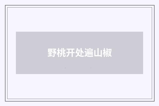 野桃开处遍山椒