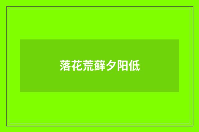 落花荒藓夕阳低