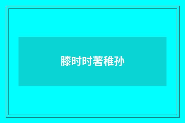 膝时时著稚孙