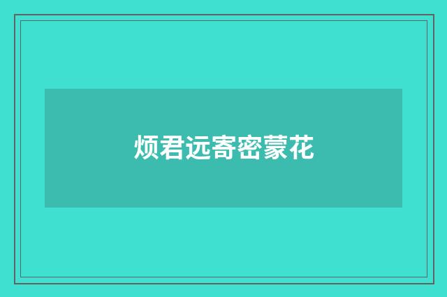烦君远寄密蒙花