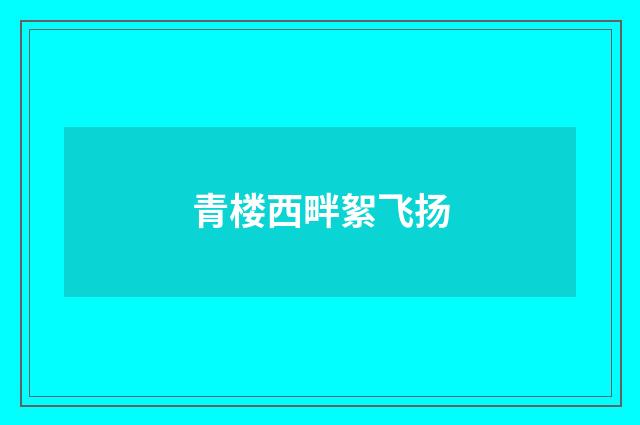 青楼西畔絮飞扬