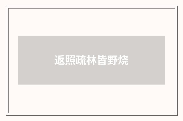 返照疏林皆野烧