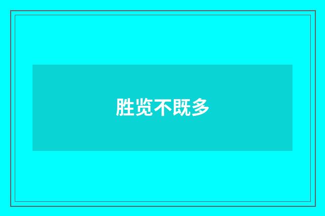 胜览不既多