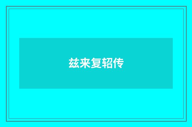 兹来复轺传