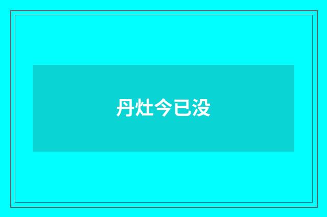 丹灶今已没