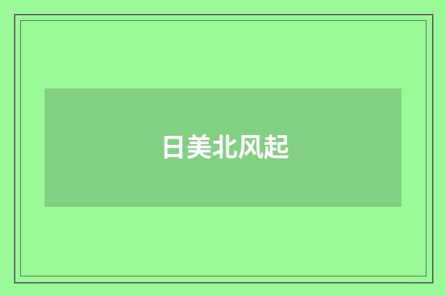 日美北风起