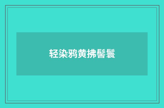 轻染鸦黄拂髻鬟