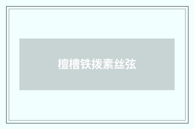 檀槽铁拨素丝弦