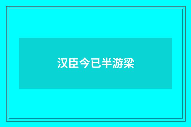 汉臣今已半游梁