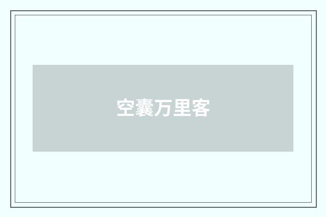 空囊万里客