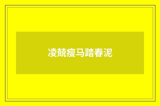 凌兢瘦马踏春泥