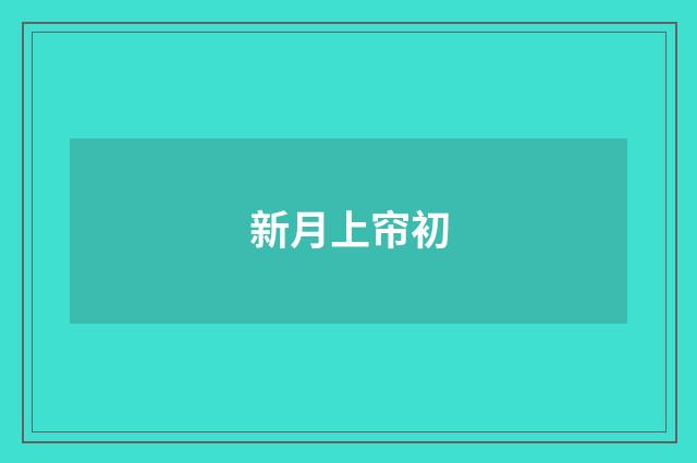 新月上帘初