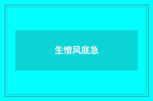 生憎风底急