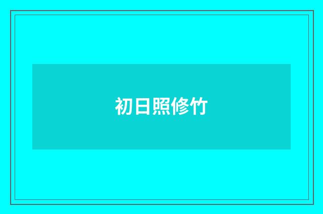 初日照修竹