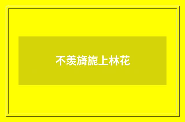 不羡旖旎上林花