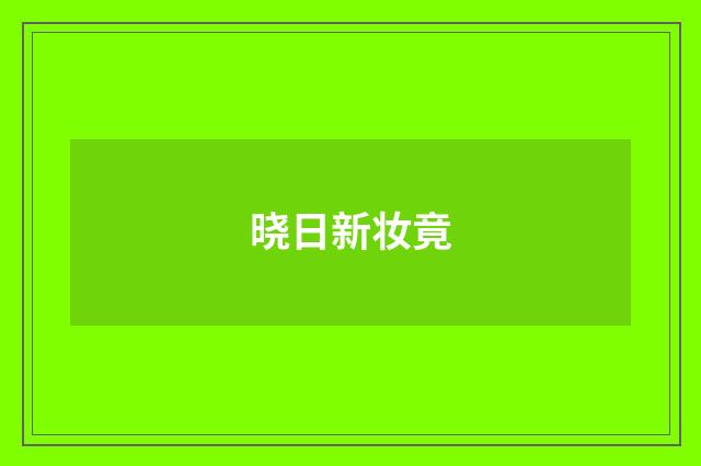 晓日新妆竟