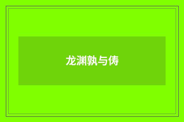 龙渊孰与俦