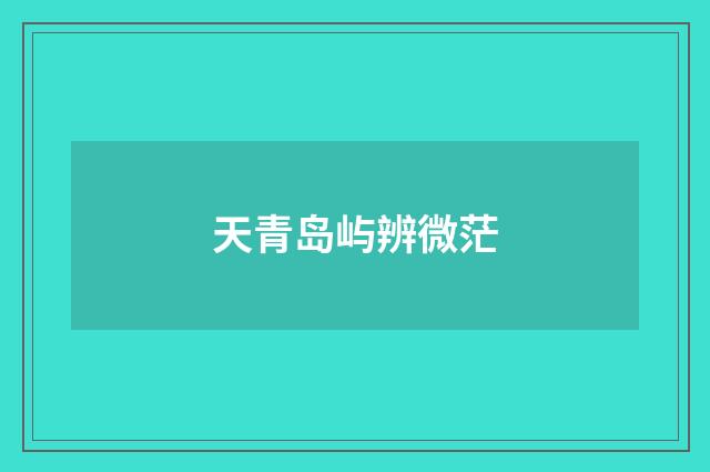 天青岛屿辨微茫