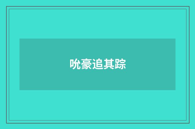 吮豪追其踪