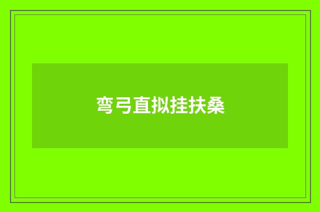 弯弓直拟挂扶桑