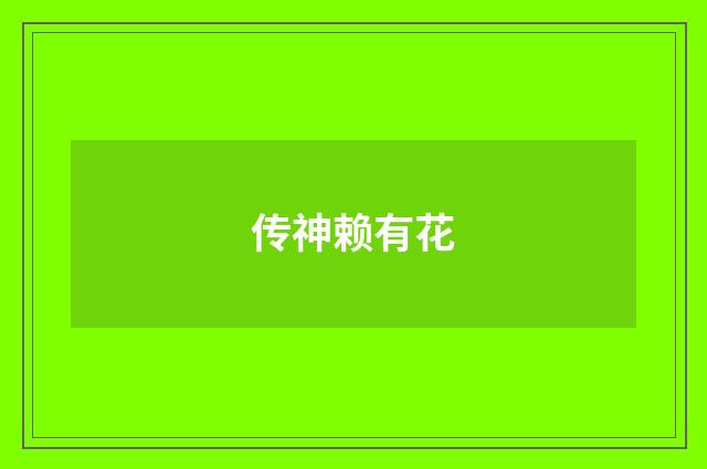 传神赖有花