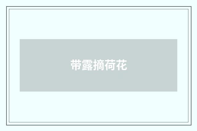 带露摘荷花