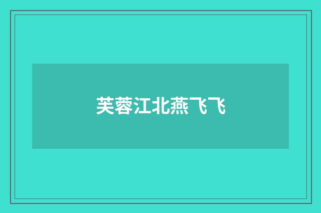 芙蓉江北燕飞飞