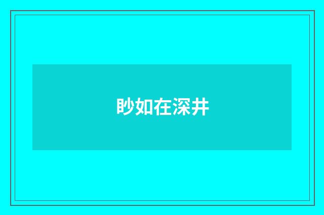 眇如在深井
