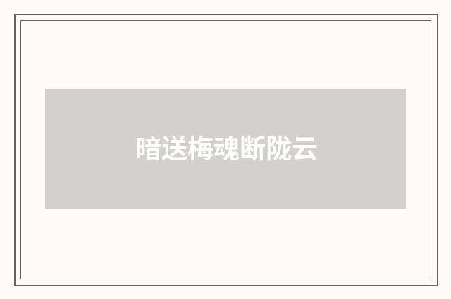 暗送梅魂断陇云