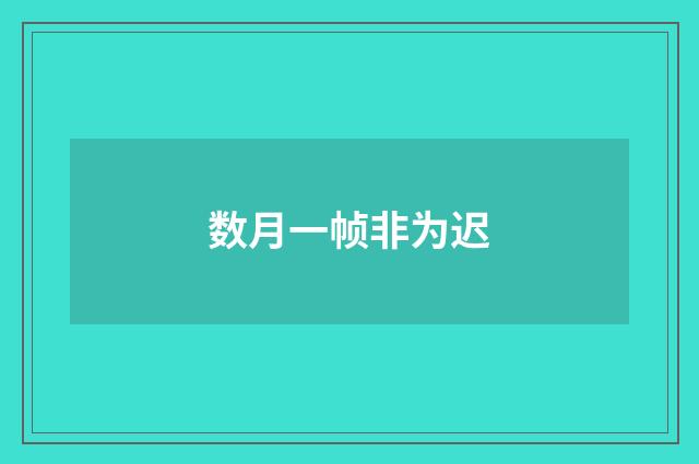 数月一帧非为迟