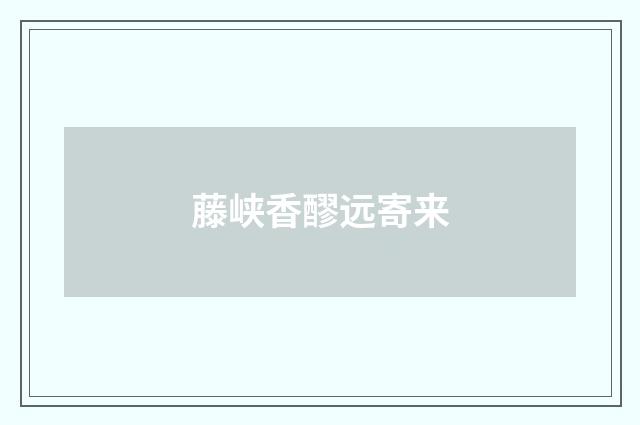 藤峡香醪远寄来