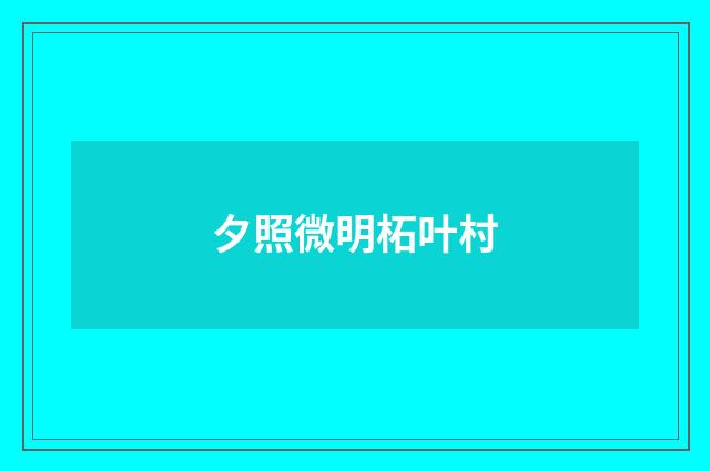 夕照微明柘叶村
