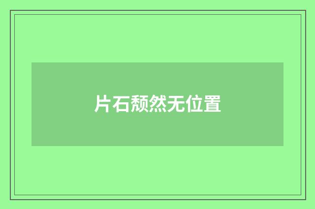 片石颓然无位置