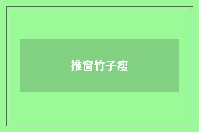 推窗竹子瘦