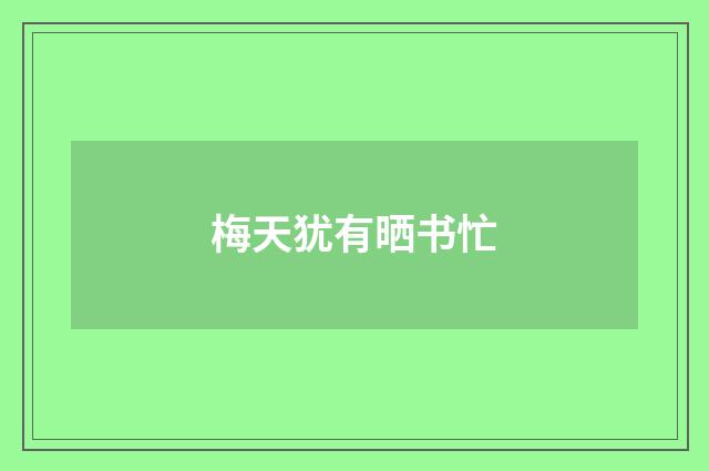 梅天犹有晒书忙