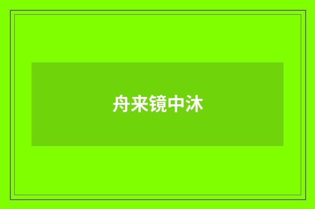 舟来镜中沐