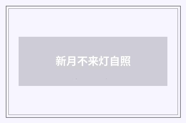 新月不来灯自照