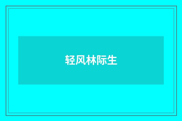 轻风林际生