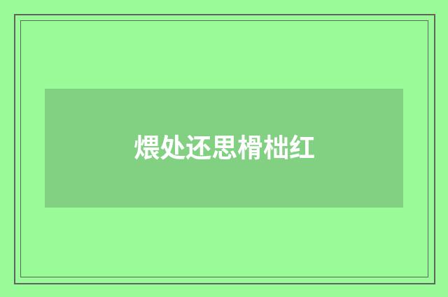 煨处还思榾柮红