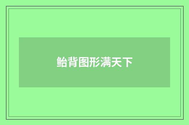 鲐背图形满天下